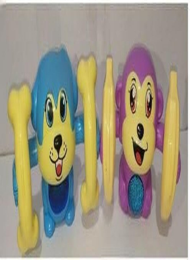 HDA GROUP Musical Sound Toy Crawling Moneky and Dog for Kids 3+ Years | Fun & Educational Musical Learning Toy with Lights & Sounds - Encourages Creativity, Hand-Eye Coordination (Multicolor) - Image 1